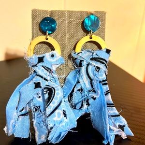 Blue Bandanna earrings